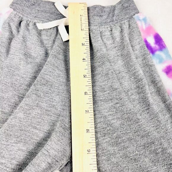 BCBG Lounge Set Girls Extra Small Gray Tie Dye Plush Sweatshirt Jogger Pants - Picture 14 of 16